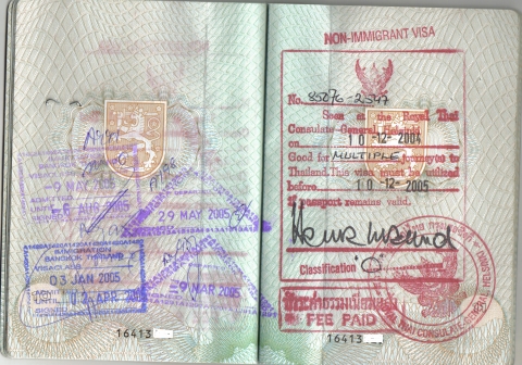 Thaimaa viisumi turisti